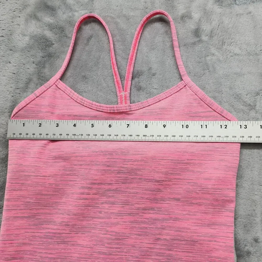 Lululemon Power Y Tank *Luon Wee‎ Are From Space Neon Pink Opal Womens 4 Workout